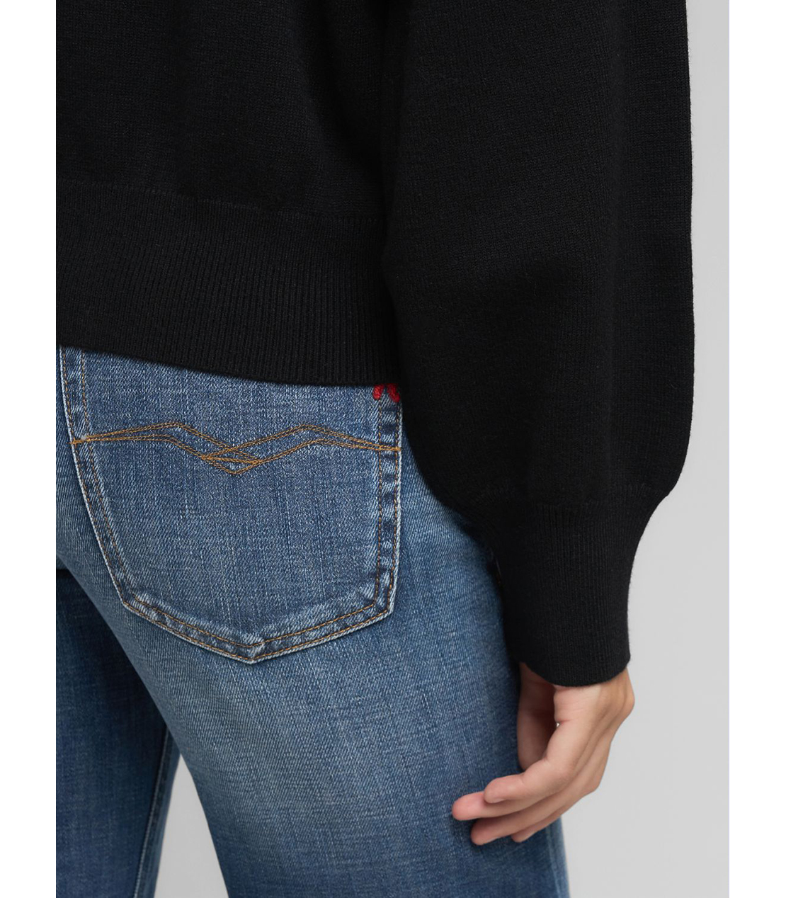 パフスリーブ クルーネックプルオーバー（セットアップ） 詳細画像 ブラック 7